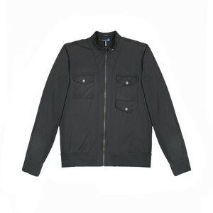 J LINDBERG Men's Jerry Slim Poly-Piqué Zip Up Black Jacket Size XL